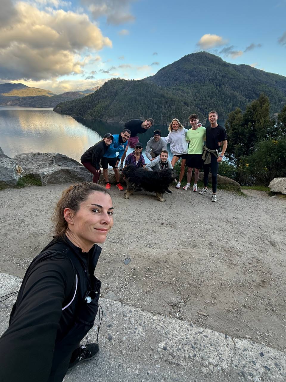 Edge City Fellows pausing above Lago Lácar