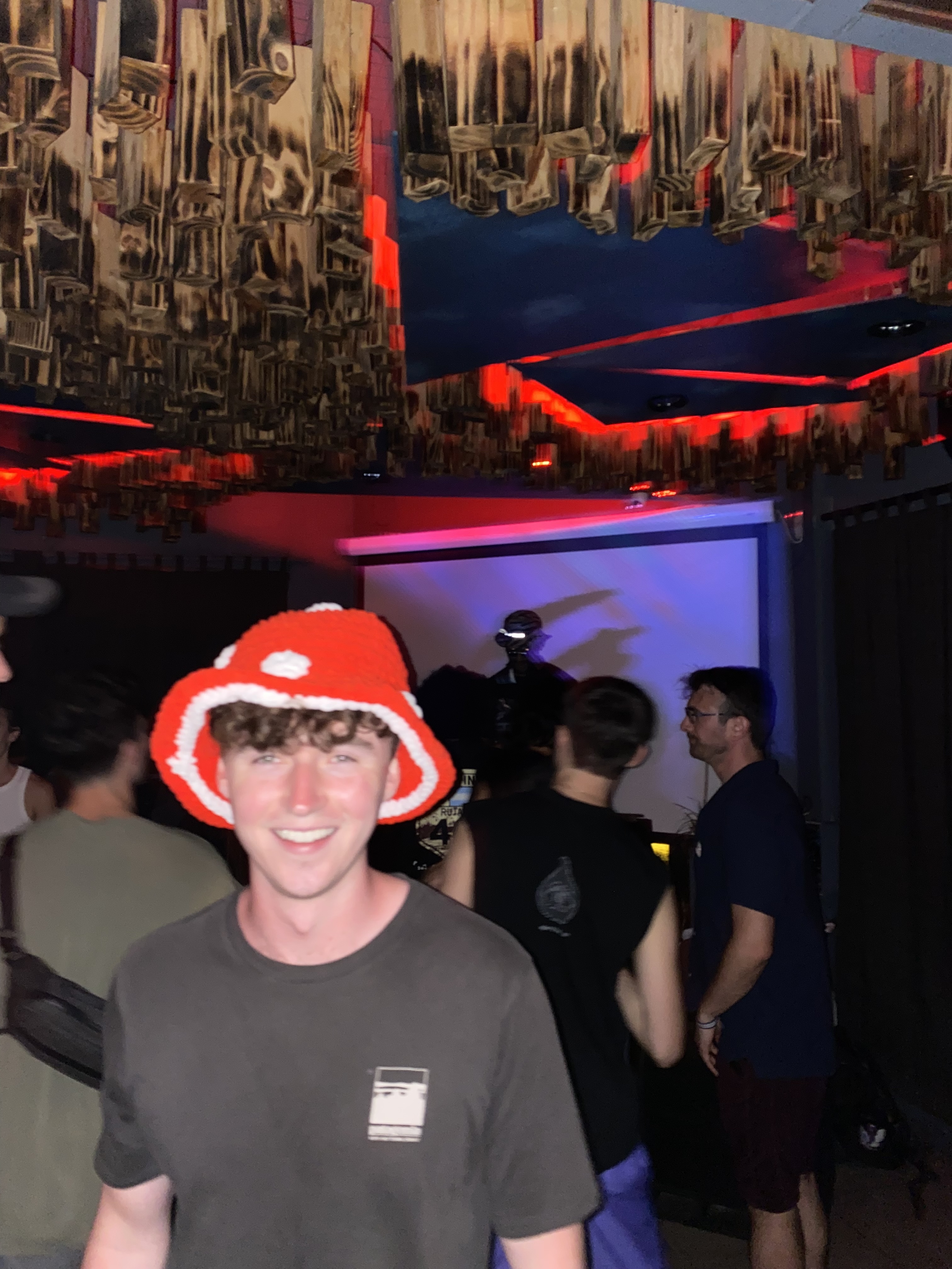 Late-night Edge City gathering